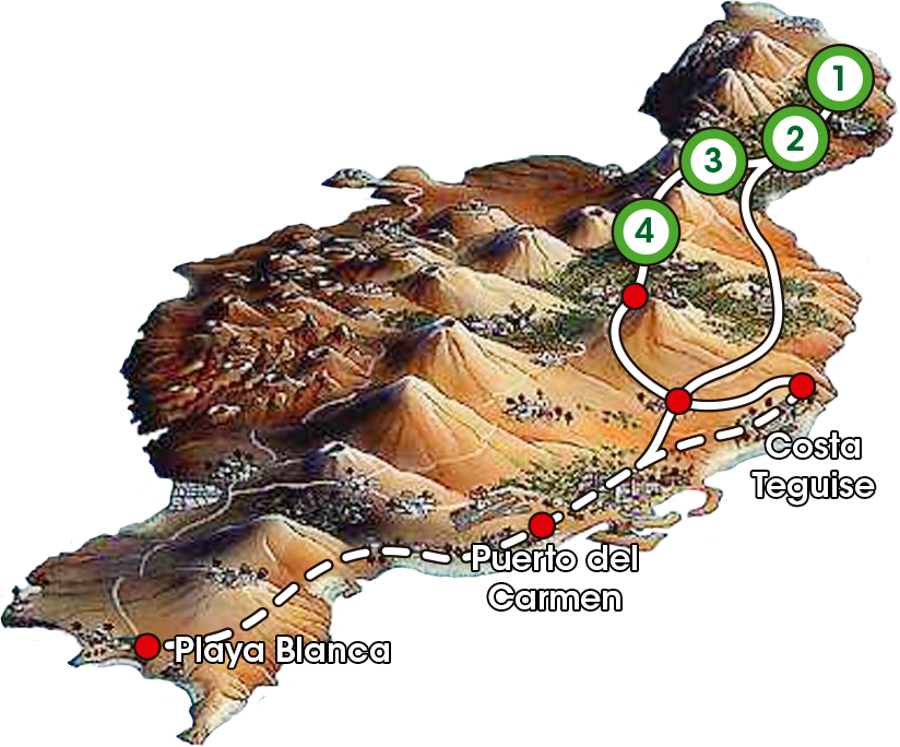 tesoros del norte - cueva de los verdes, mirador del rio, jardin de cactus y lagomar