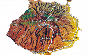 Kaart van Gran Canaria
